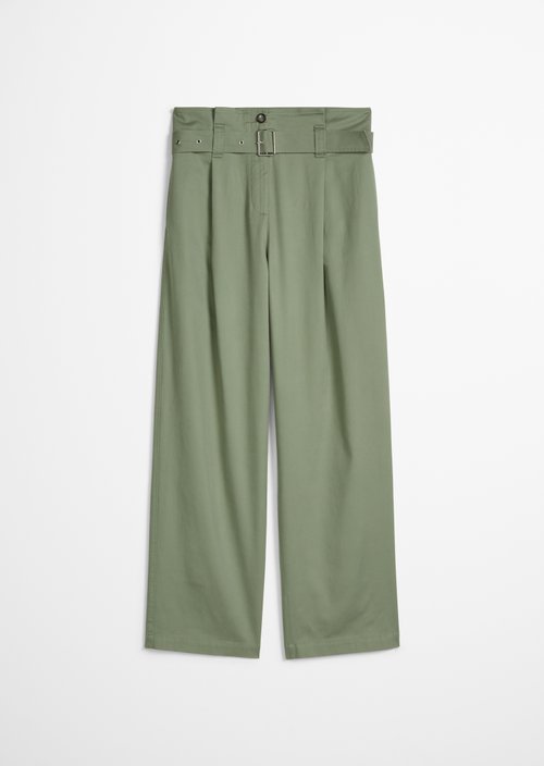 Paperbag pants straight — Fresh Sage