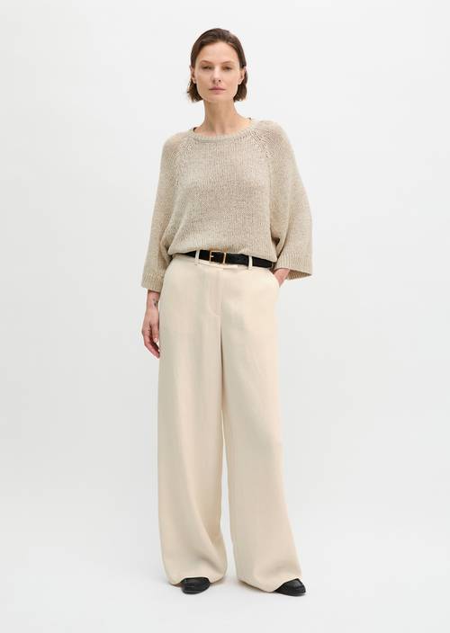 Wide pants Chalky Sand in front view