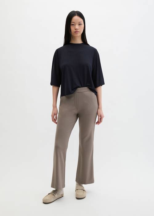 Luźna bluzka koszulowa Deep Night Blue w widoku z przodu