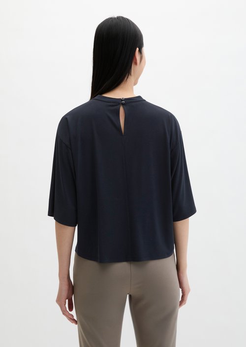 Loose blouse shirt — Deep Night Blue