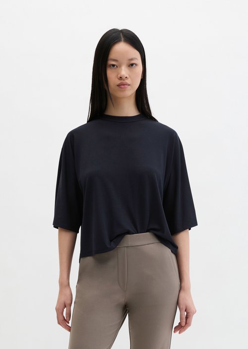 Loose blouse shirt — Deep Night Blue