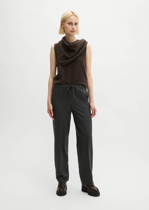 Hose relaxed Coal Grey Melange in Frontalansicht