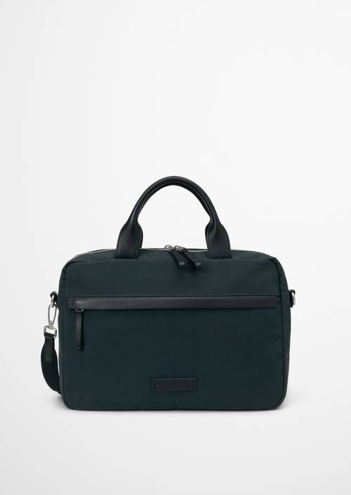 Maro Canvas Business Bag Peppercorn Grey in front view