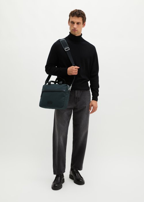 Maro Canvas Business Bag — Peppercorn Grey