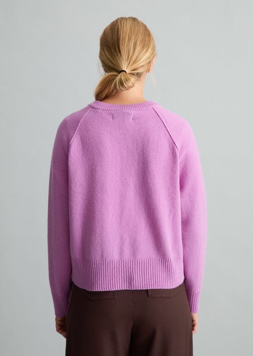 Merino V-Neck Sweater, Regular Fit — Smoky Grape