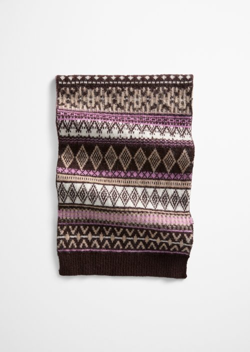 Jacquard-Strickschal — Medium Brown