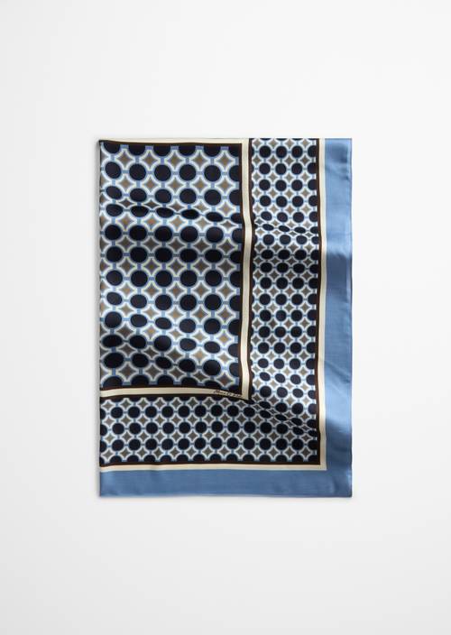 Foulard en satin Medium Blue en vue de face