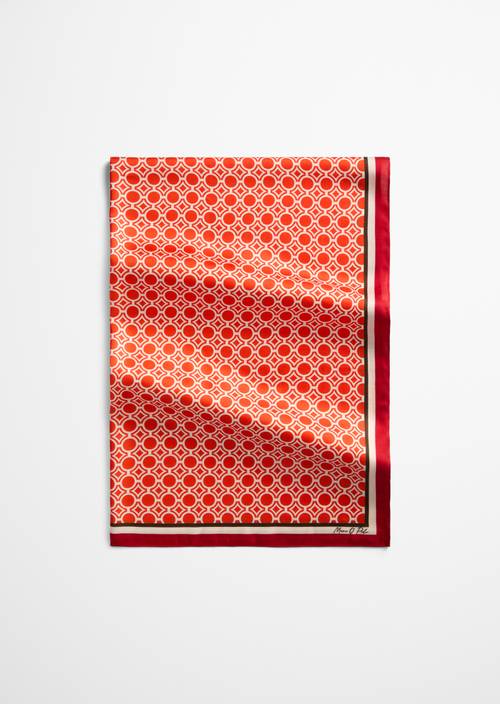 Foulard en satin Medium Orange en vue de face