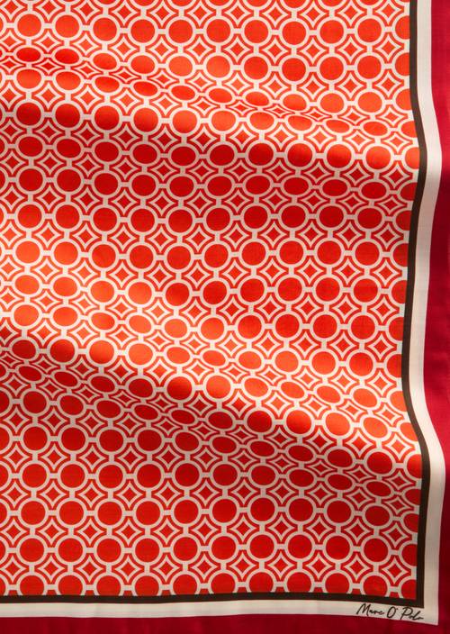 Foulard en satin Medium Orange en vue détaillée
