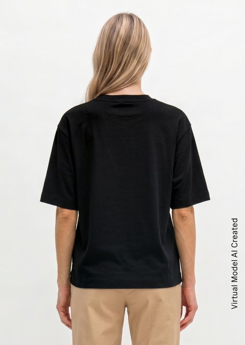 Relaxed-fit T-shirt — Black