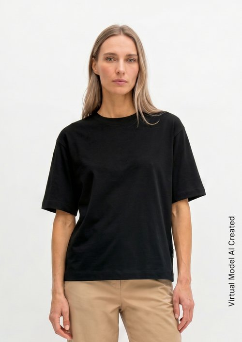 Relaxed-fit T-shirt — Black