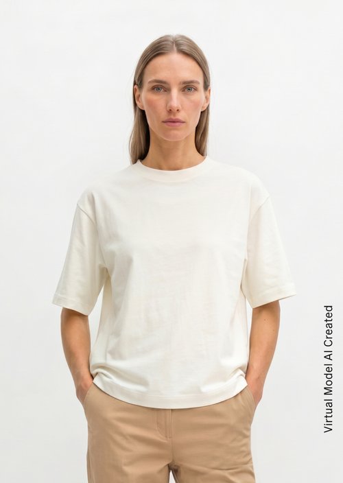 Relaxed-fit T-shirt — White Cotton