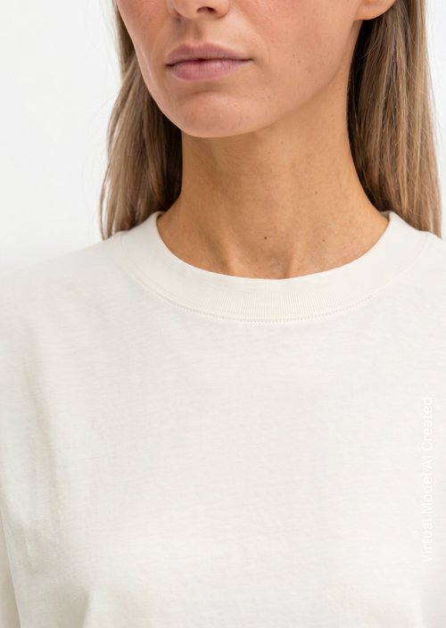 Relaxed-fit T-shirt — White Cotton