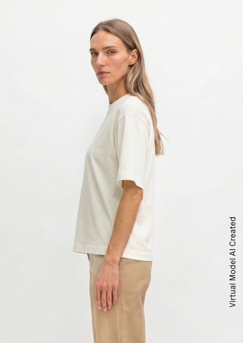 Relaxed-fit T-shirt — White Cotton