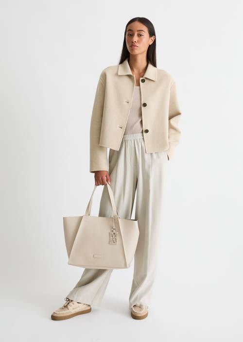 Biana Tote Bag Natural worn on model