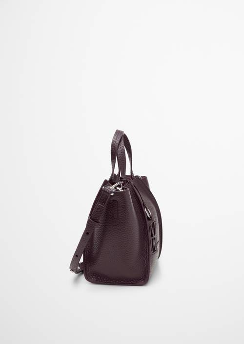 Schoudertas model Biani Black Cherry in zijaanzicht