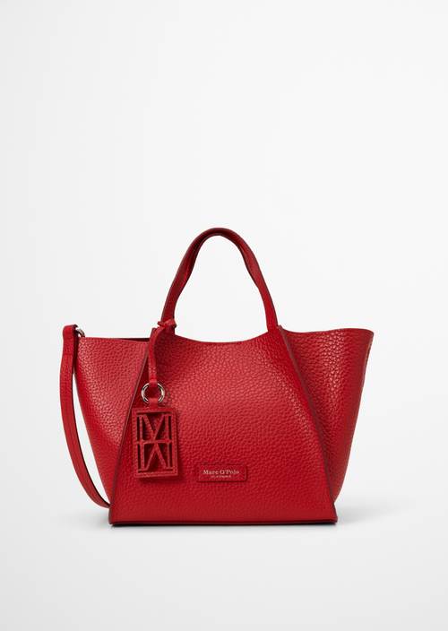 Schoudertas model Biani Shiny Red in vooraanzicht