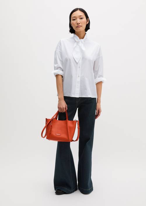 Biani Shoulder Bag Vivid Orange worn on model