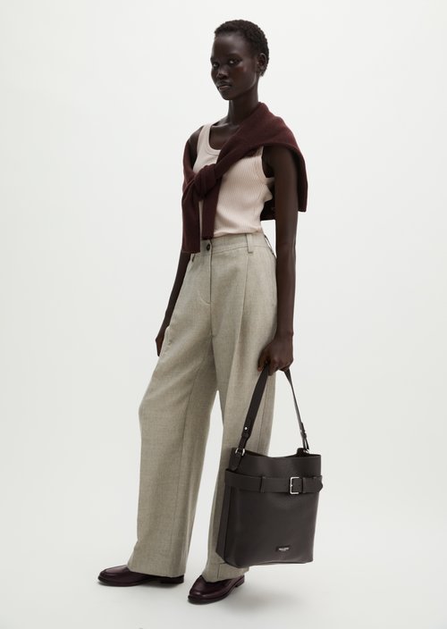 Brinja Medium Hobo Bag — Burnt Coffee