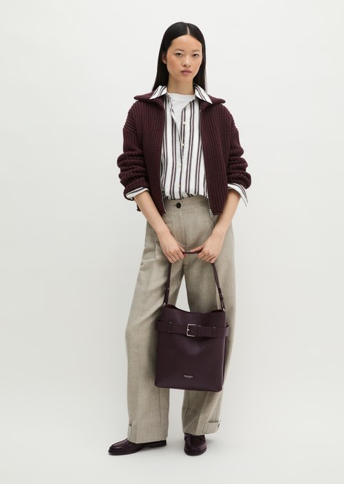 Brinja Medium Hobo Bag — Black Cherry