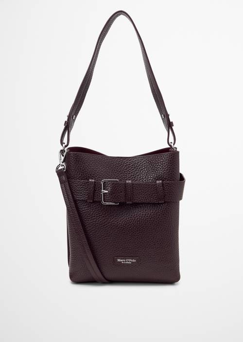 Hobo-tas, model Brinni small Black Cherry in vooraanzicht
