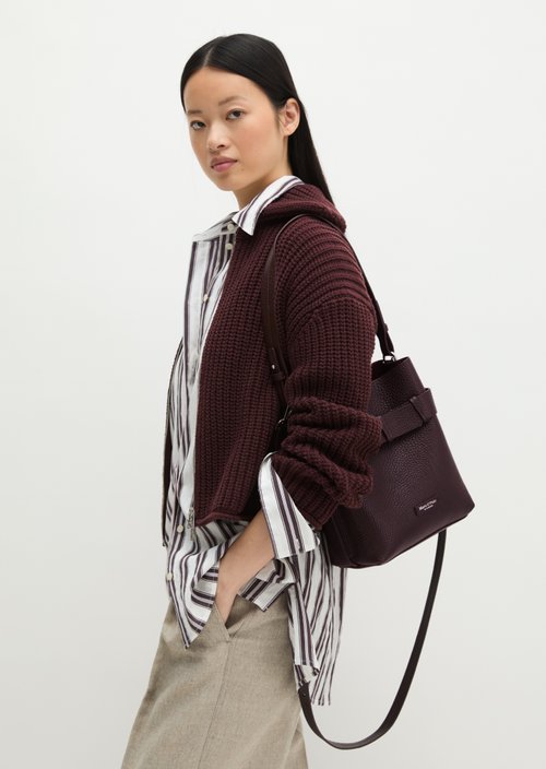 Brinni Small Hobo Bag — Black Cherry