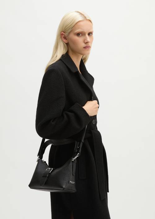 Binna Medium Shoulder Bag Black worn on model