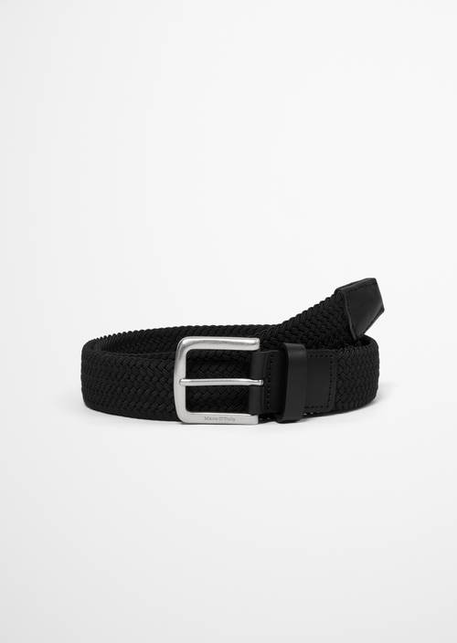 Ceinture tressée modèle Max Black en vue de face