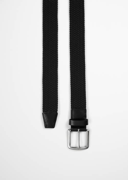 Ceinture tressée modèle Max Black en vue détaillée