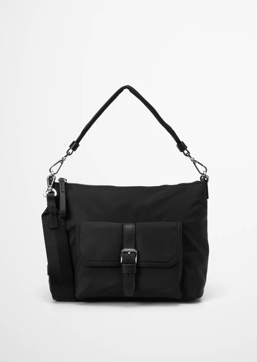 Caren Hobo Bag Black in front view