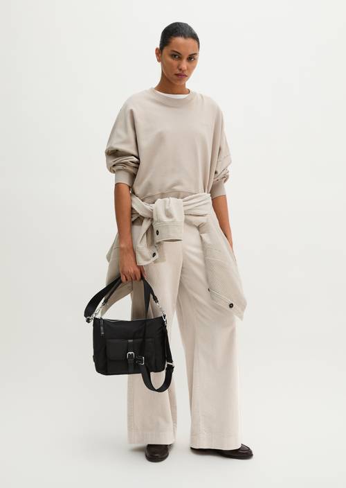 Caren Hobo Bag Black worn on model