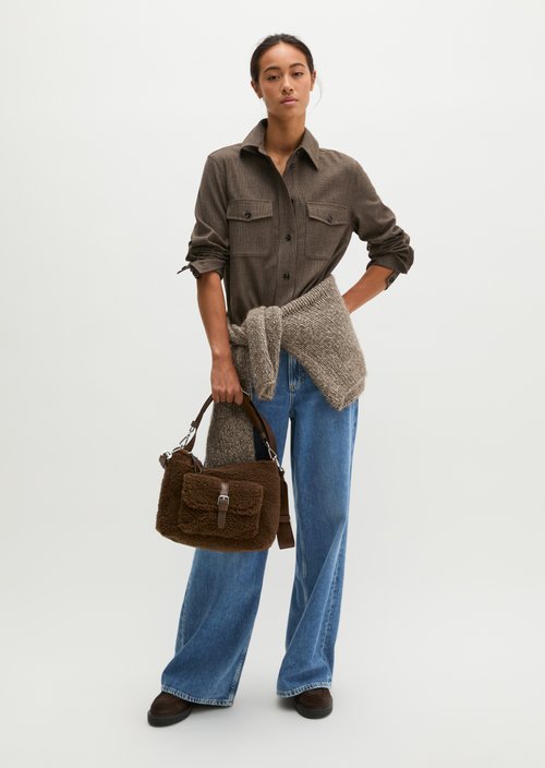 Caren Small Shoulder Bag — Dark Walnut