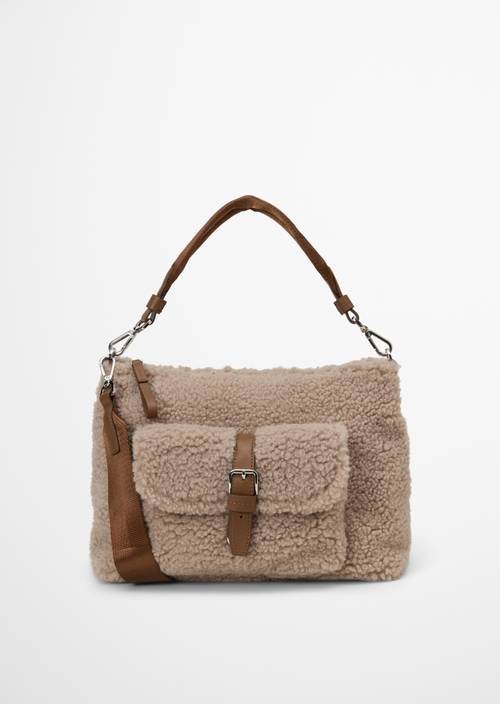 Sac à bandoulière modèle Caren small Earthy Taupe en vue de face