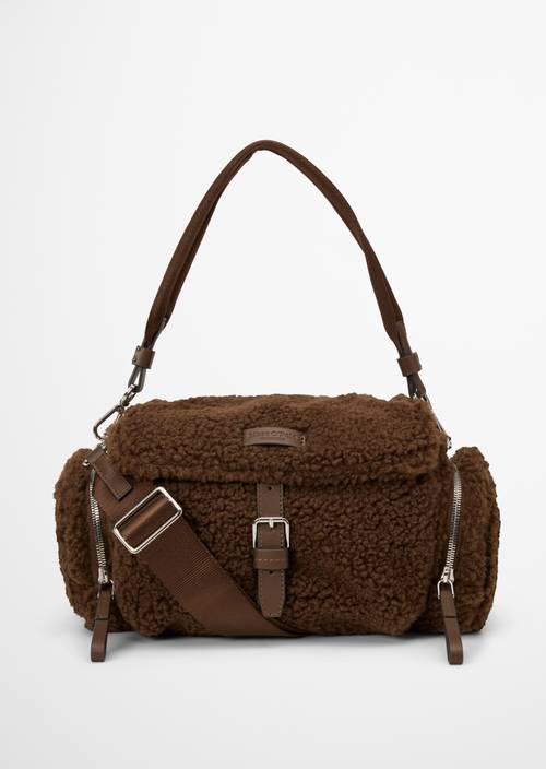 Camera Bag Model Carmen Dark Walnut in Frontalansicht