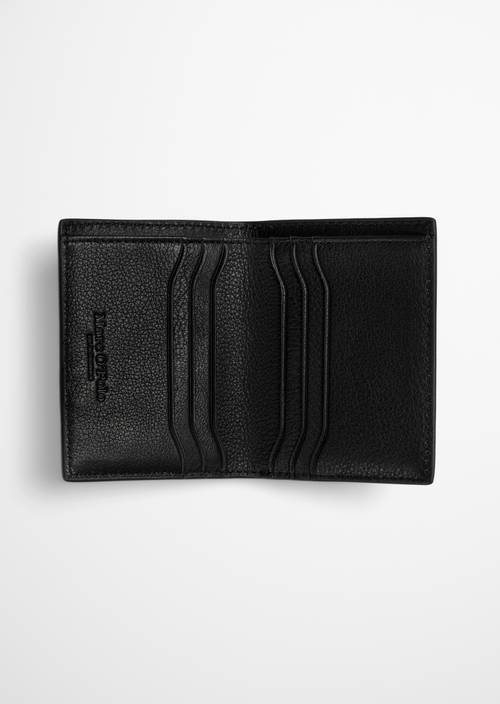 Maxi Fold-Over Wallet Black shown opened