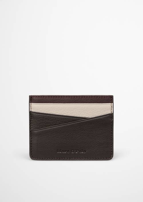 Card Case, Junis Model Burnt Coffee in front view