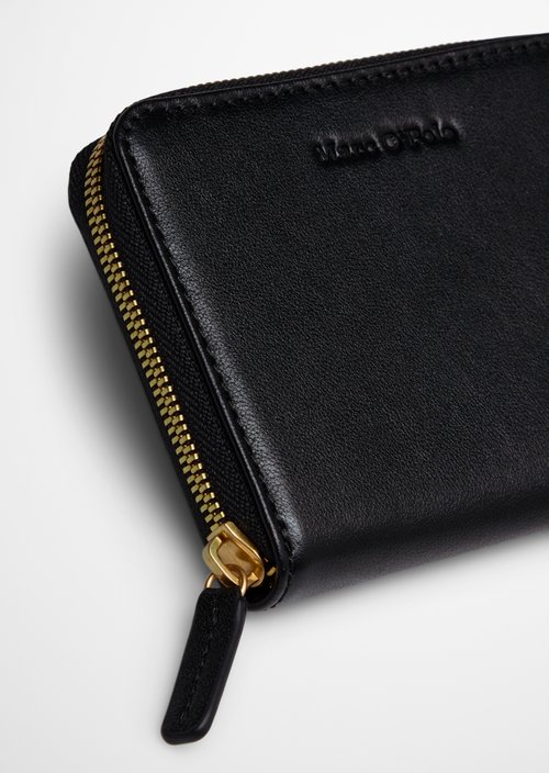 Ellis Zipper Wallet — Black