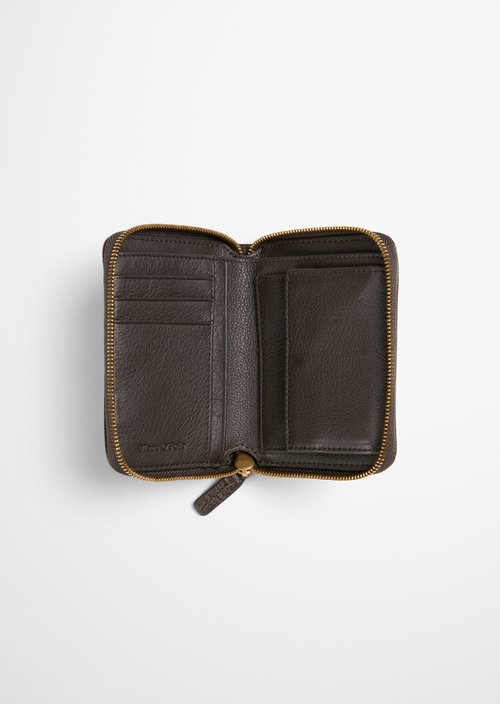 Ellis Zipper Wallet — Burnt Coffee
