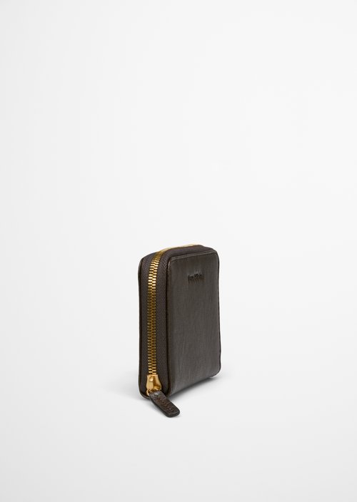 Ellis Zipper Wallet — Burnt Coffee