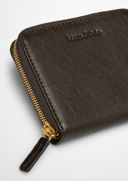 Ellis Zipper Wallet — Burnt Coffee
