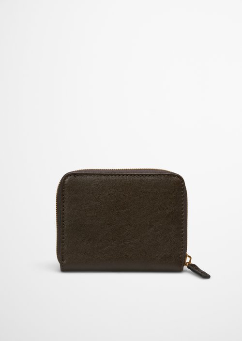 Ellis Zipper Wallet — Burnt Coffee