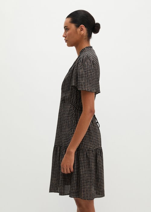 Short A-line Dress — Medium Brown
