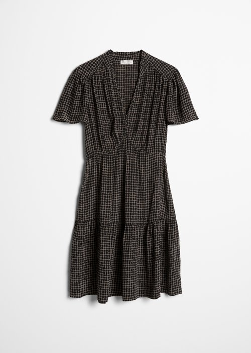 Short A-line Dress — Medium Brown