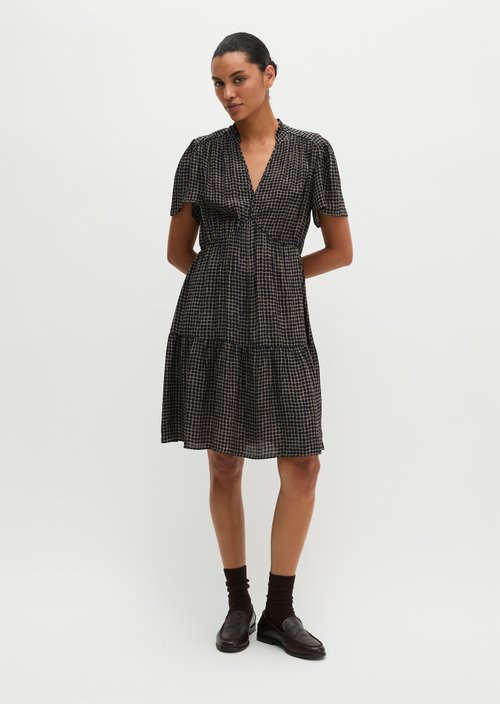 Short A-line Dress — Medium Brown