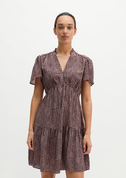 Short A-line Dress — Dark Red