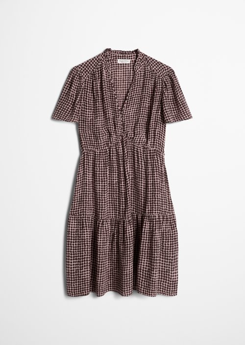 Short A-line Dress — Dark Red