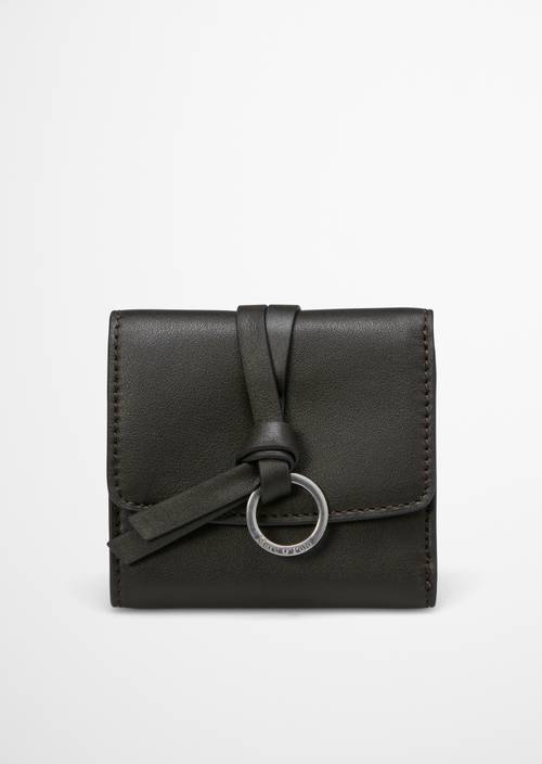 Lunya Combination Wallet Burnt Coffee in front view