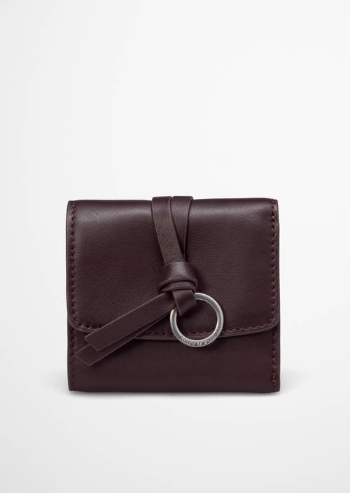 Kombinovaná peněženka, model Lunya Black Cherry v předním pohledu