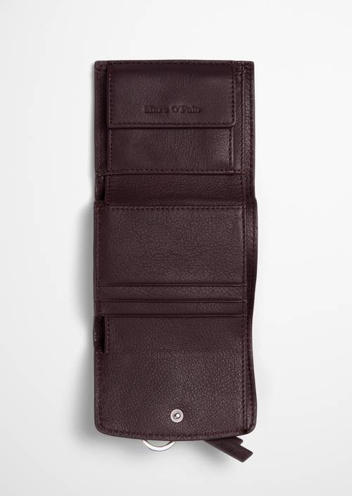 Kombinovaná peněženka, model Lunya Black Cherry zobrazeno otevřené