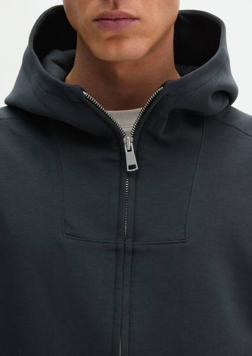 Veste à capuche coupe classique Peppercorn Grey en vue détaillée